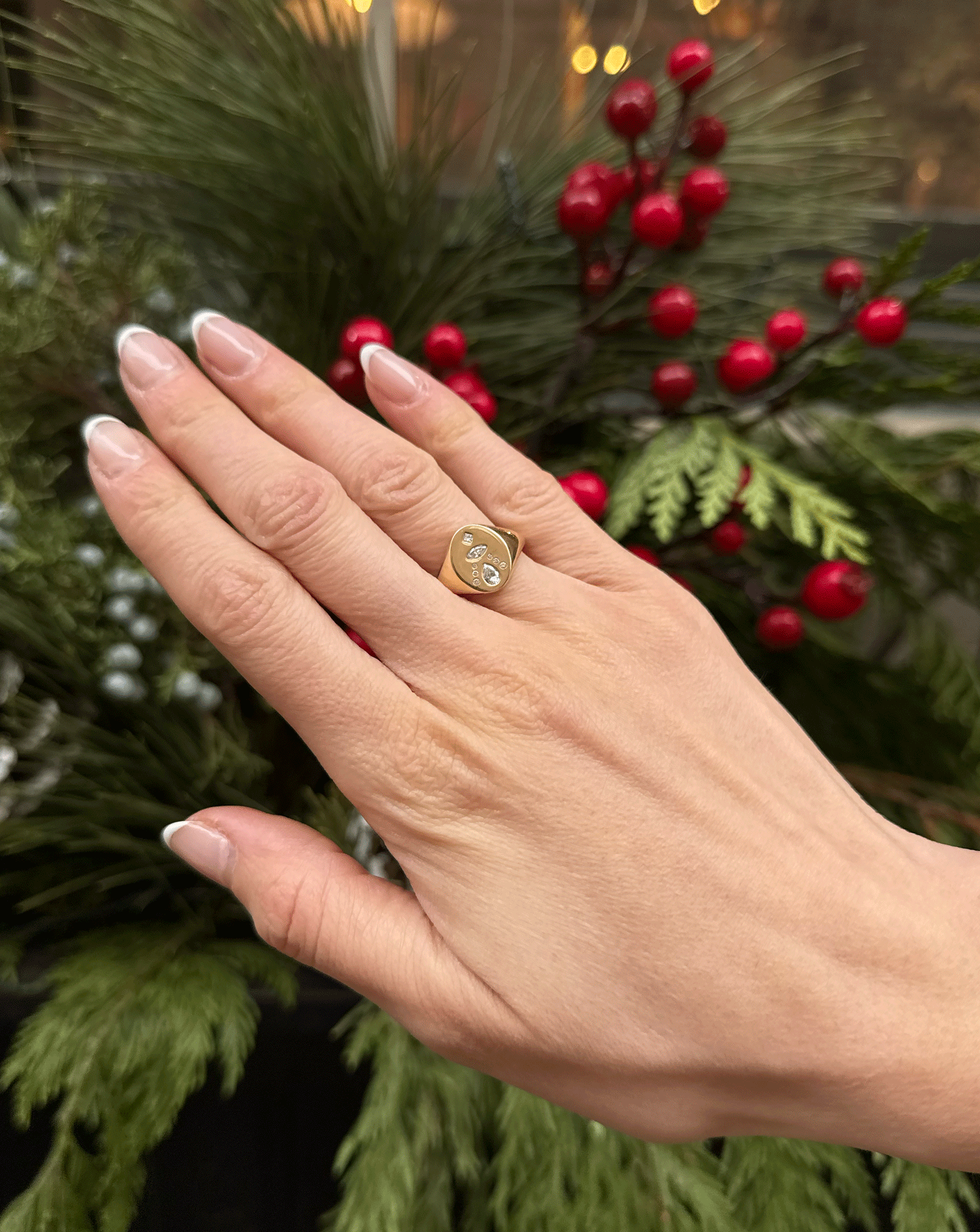 Zoe Chicco 14k Diamond Mosaic Signet Ring – Gem