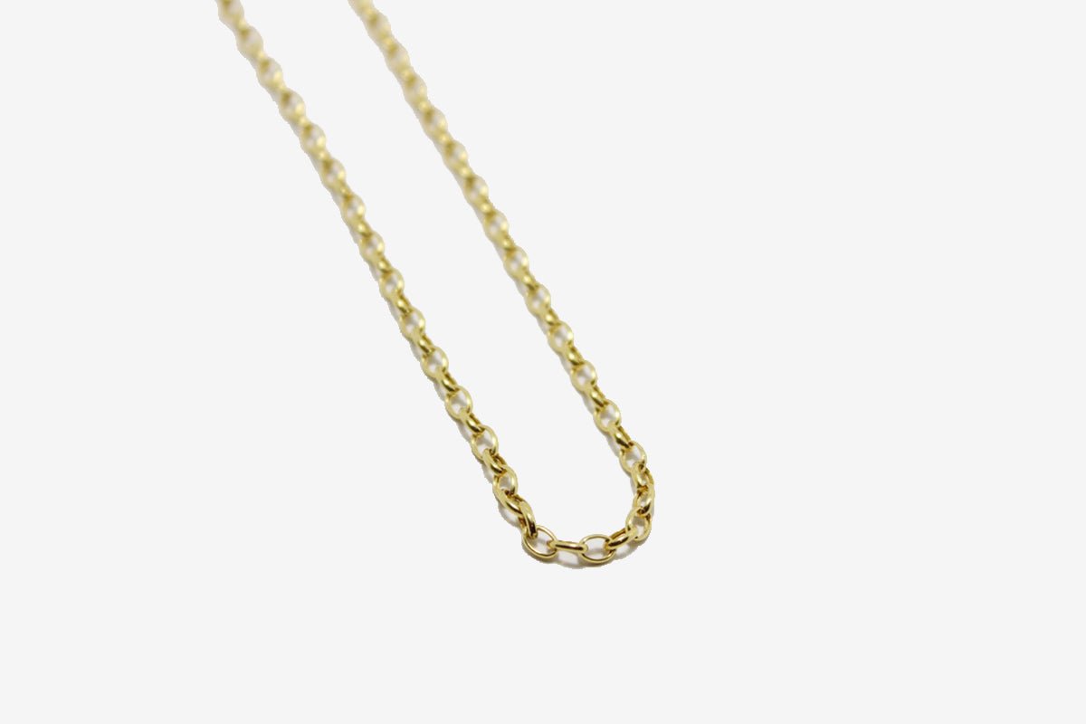 14k + 18k Yellow Gold Oval Link Chain Necklace