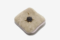 14k Gold Black Diamond Compass Pendant