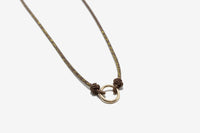 14k Gold Charm Holder Cord Necklace