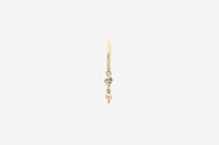 14k Gold Diamond Ball Baby Chime - Single Earring