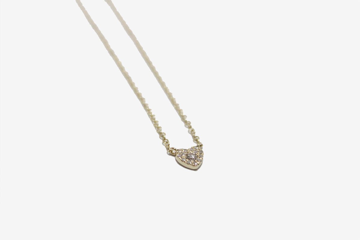 14k Gold Diamond Heart Necklace