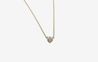 14k Gold Diamond Heart Necklace