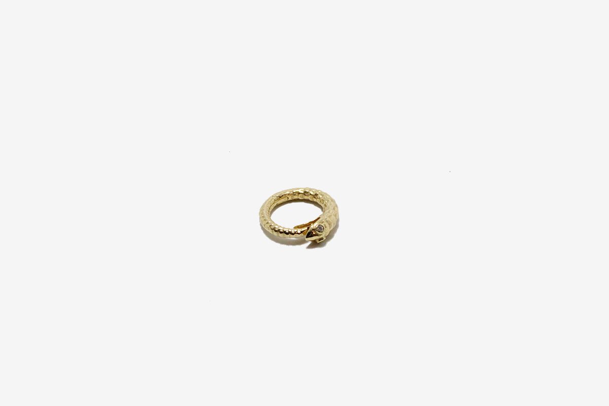 14k Gold & Diamond Large Snake Connector