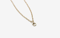 14k Gold Diamond Lobster Clasp Drop Necklace