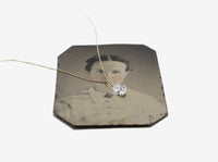 14k Gold Drilled Teardrop Lab Diamond Charm