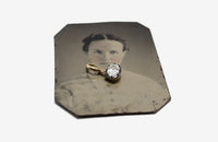 14k Gold Black Rhodium Clip-On Lab Diamond Charm