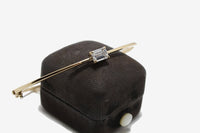 14k Gold Emerald Cut Lab Diamond Bangle