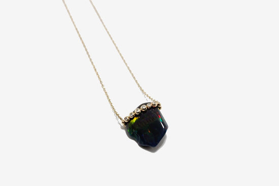 14k Gold Ethiopian Crystal Necklace