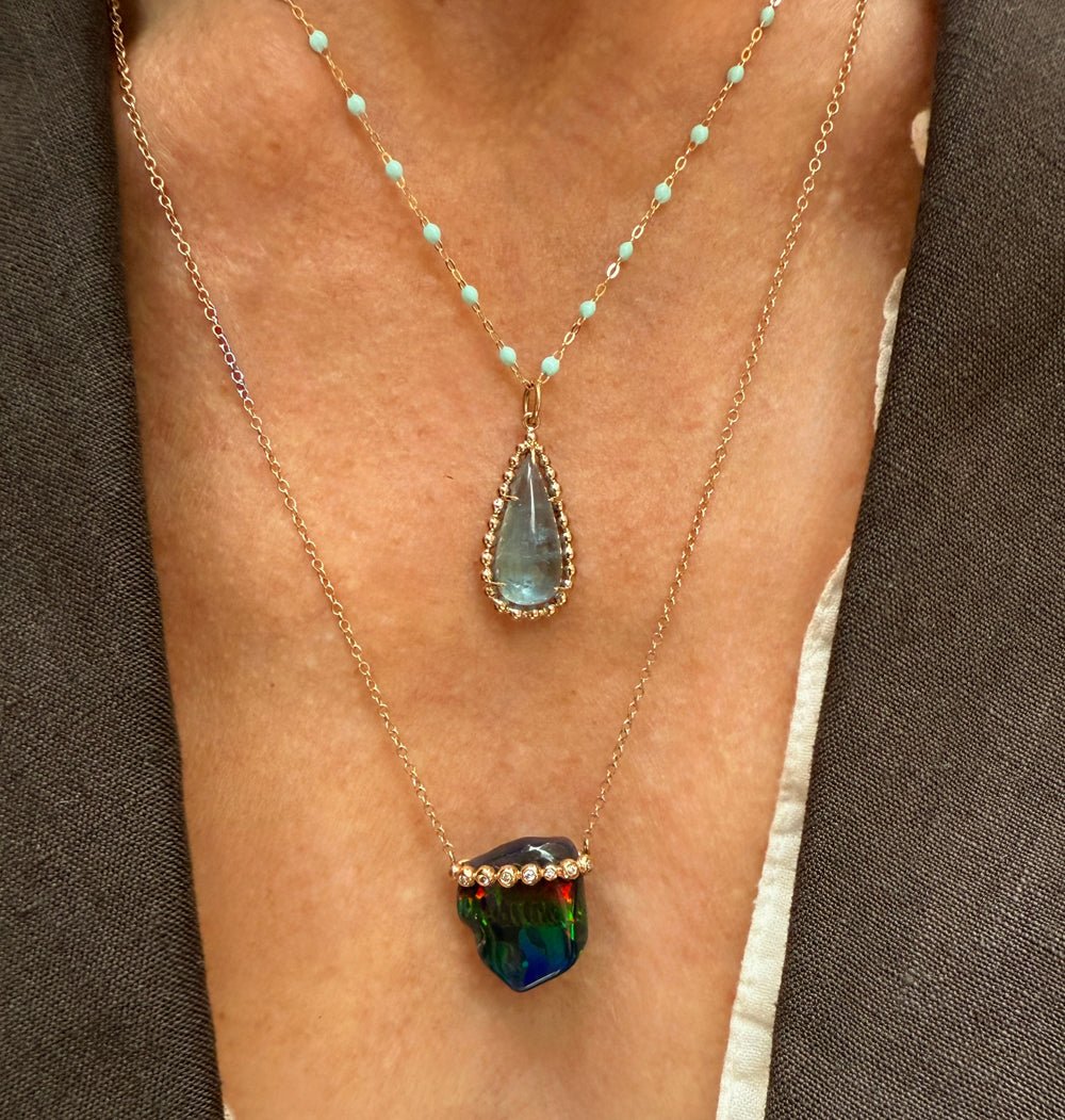 14k Gold Ethiopian Crystal Necklace