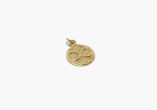 14k Gold Infinity Ouroboros Snake Charm