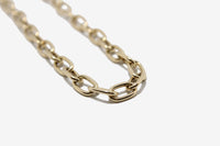 14k Gold Large Oval Link Chain Necklace