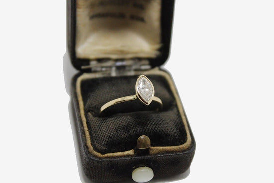 14k Gold Marquise Diamond Ring