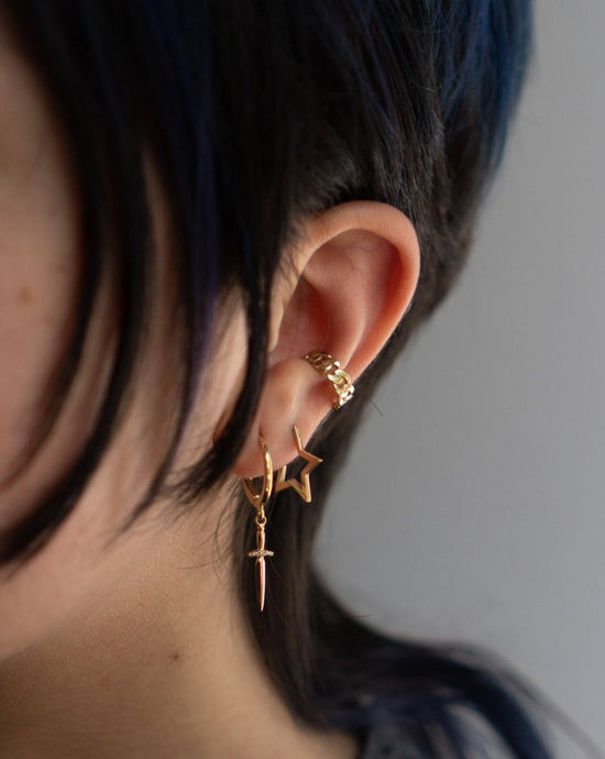 14k Gold Miami Ear Cuff