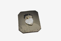 14k Gold Moonstone Diamond Heart Pendant