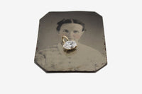 14k Gold Oval Diamond Charm - 2.05ct