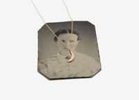 14k Gold Over the Moon Necklace