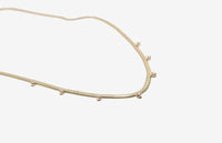 14k Gold Prong Diamond Snake Chain Necklace