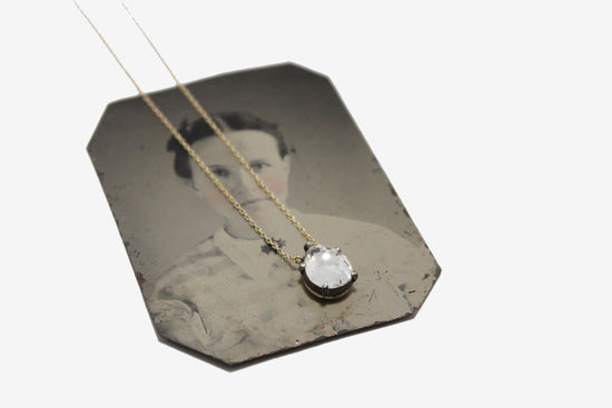 Teardrop Rose Cut Topaz Necklace