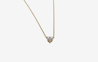 14k Gold Diamond Heart Necklace