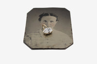 14k Gold Oval Diamond Charm - 2.05ct