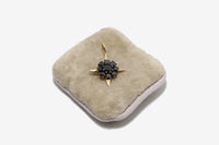 14k Gold Black Diamond Compass Pendant