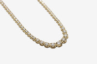14k Gold 3ct Diamond Riviera Necklace
