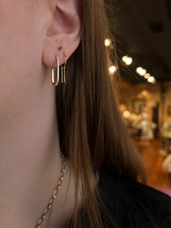 14k Gold Diamond Stud - Single Earring