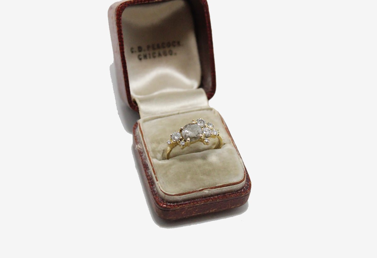 Aurora Salt and Pepper Diamond Ring