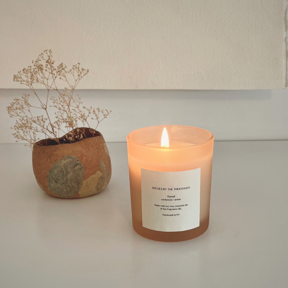 Santal, Cardamom + Amber Handcrafted Scented Soy Candle