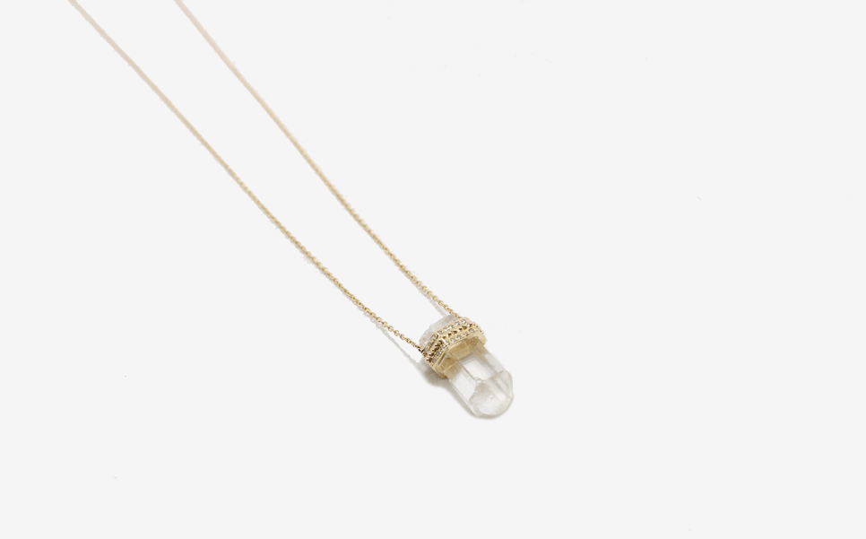 Celine Daoust One of a Kind Protective Crystal Quartz Necklace
