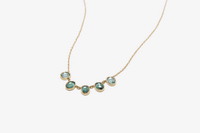 14k Gold Multi Tourmaline Necklace