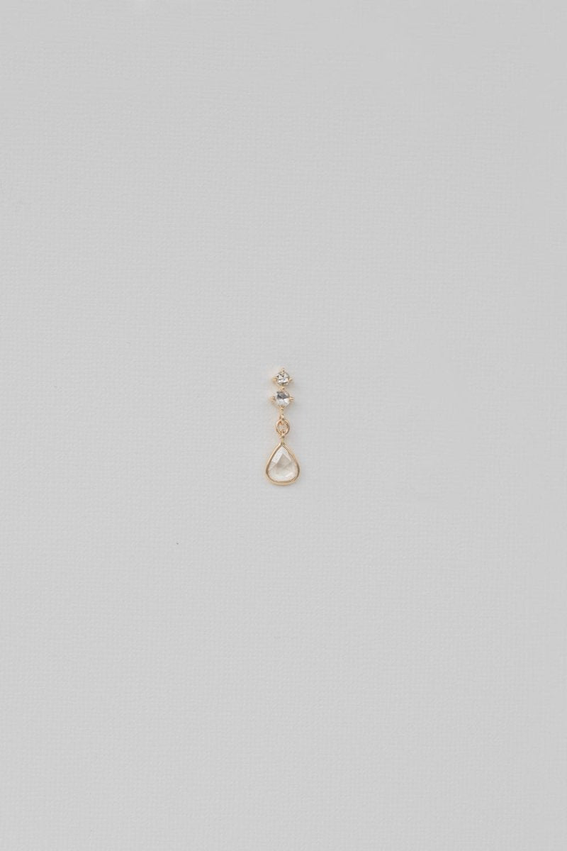 Celine Daoust 14k Gold Rose - cut Champagne Diamond - Single Earring