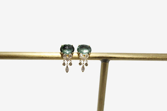 Celine Daoust 14k Green Tourmaline Jellyfish Earrings