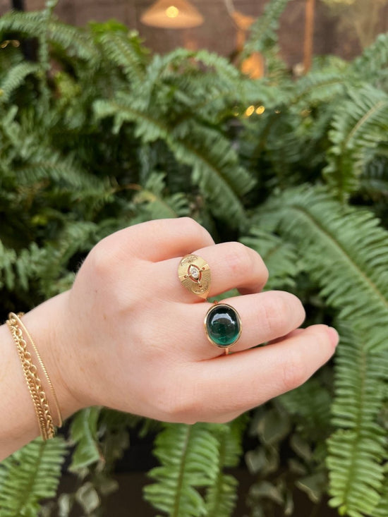 Celine Daoust Diamond Eye & Moon Ring