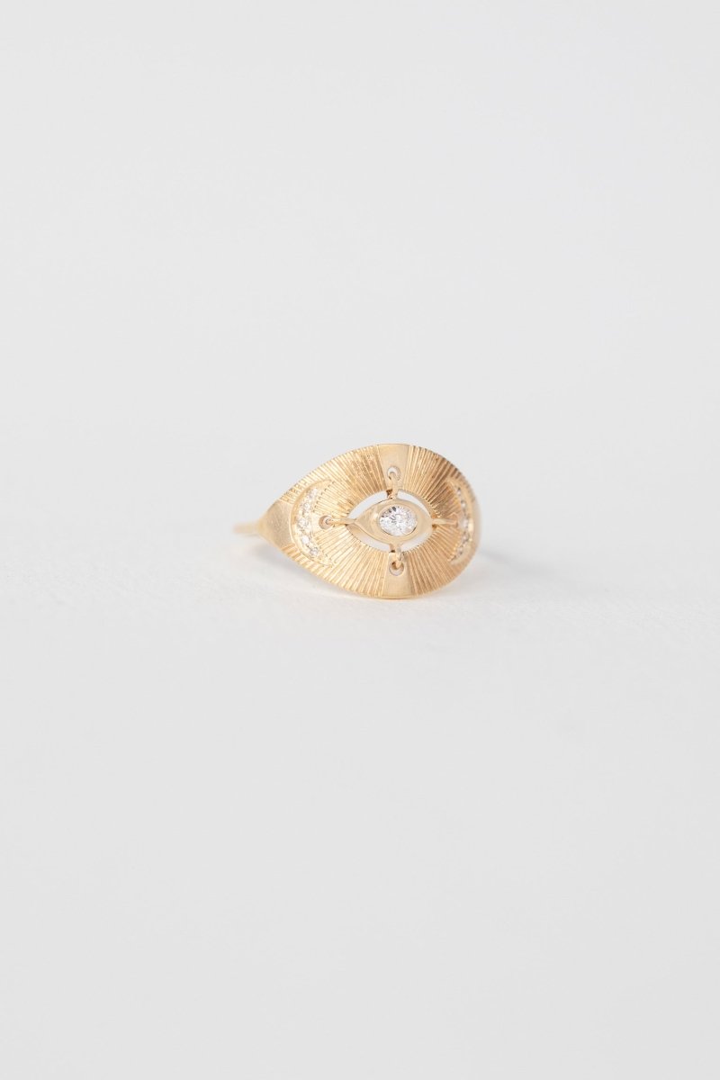 Celine Daoust Diamond Eye & Moon Ring