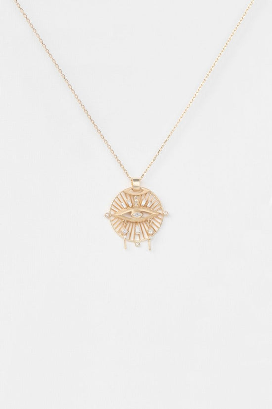 Celine Daoust Diamond Eye Tear and Sun Open Necklace