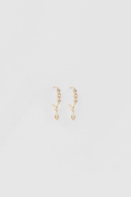 Celine Daoust Eye Pendant Diamond Hoop Earrings