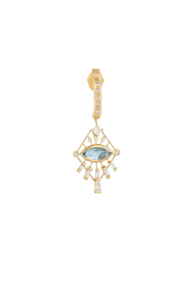 Celine Daoust Marquise Aquamarine & Diamonds Dream Maker Earrings