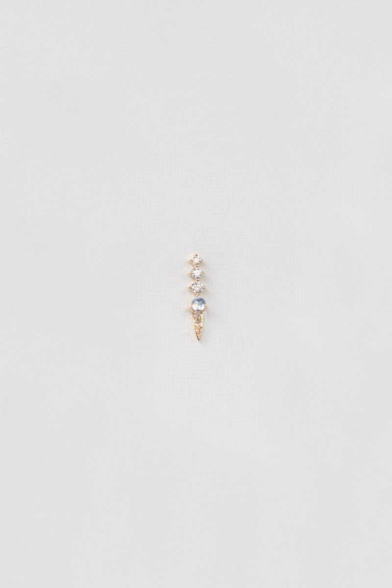 Celine Daoust Moonstone + Diamond Earrings