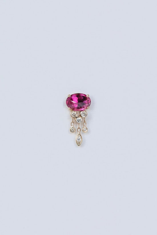 Celine Daoust Pink Tourmaline & Diamond Jellyfish Earrings