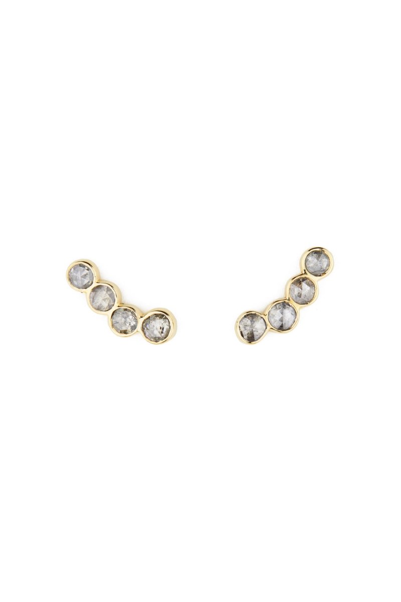 Celine Daoust Rose - cut Grey Diamond Earrings