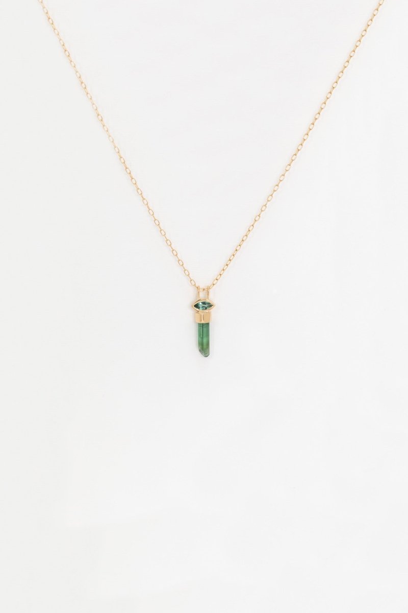 Celine Daoust Rough Tourmaline Marquise Necklace