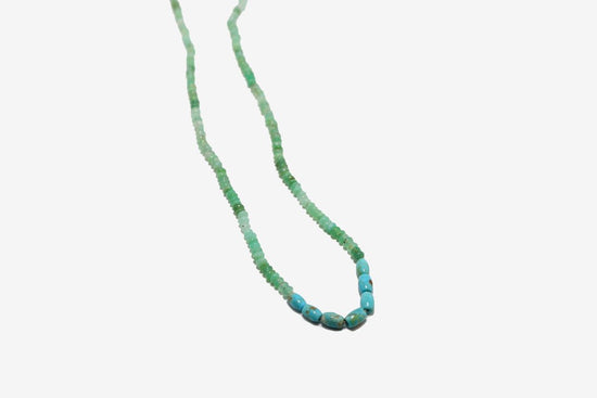 Chrysoprase + Turquoise Beaded Necklace