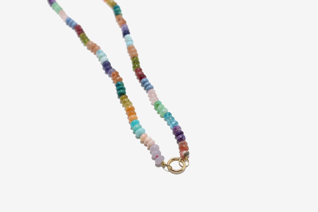 Colorful Gemstone Beaded Open Necklace