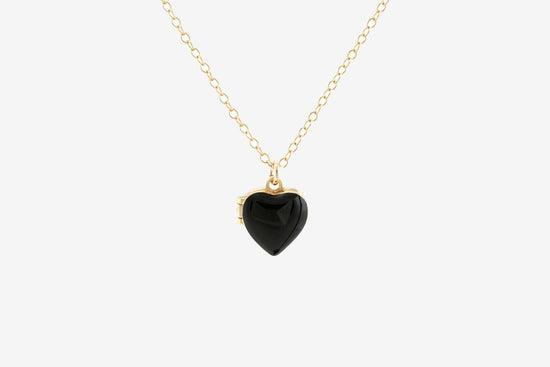 Enamel Heart Locket Necklace