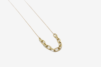 18k Gold Hybrid Oval Link Chain Necklace