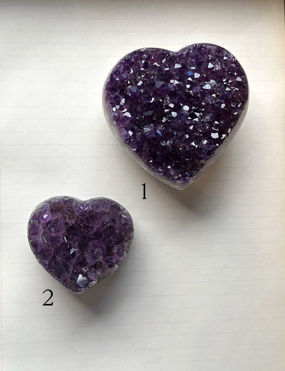 Grade AA Amethyst Heart Specimens