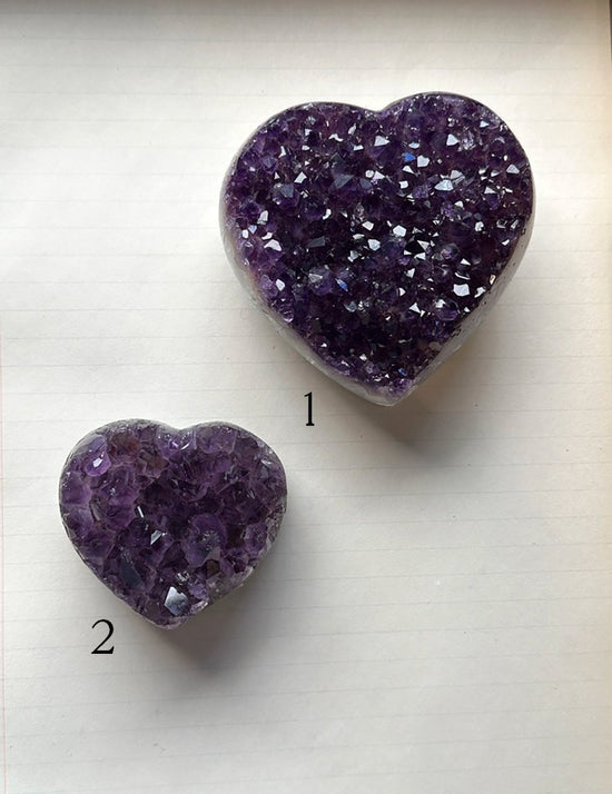 Grade AA Amethyst Heart Specimens