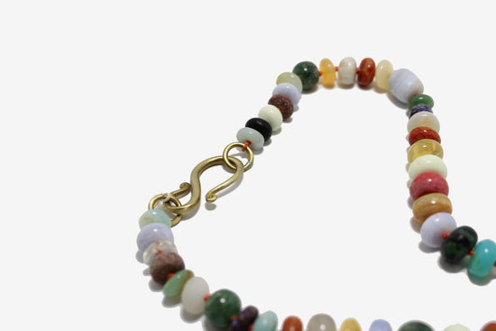 Hand-knotted Mixed Gemstone Bead Necklace